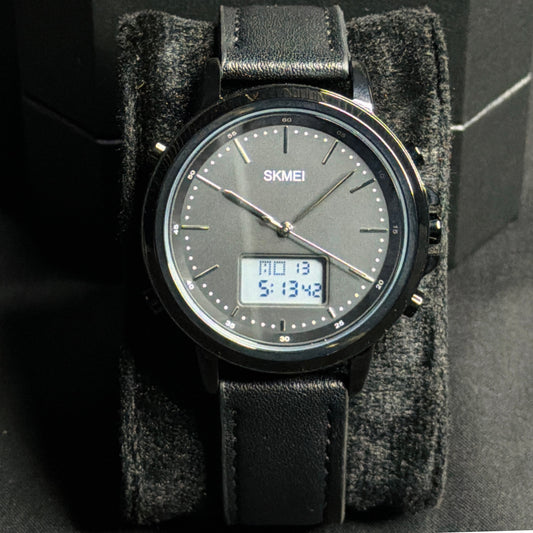 Duo time Leather Watch by Exora