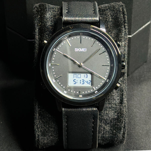 Duo time Leather Watch by Exora