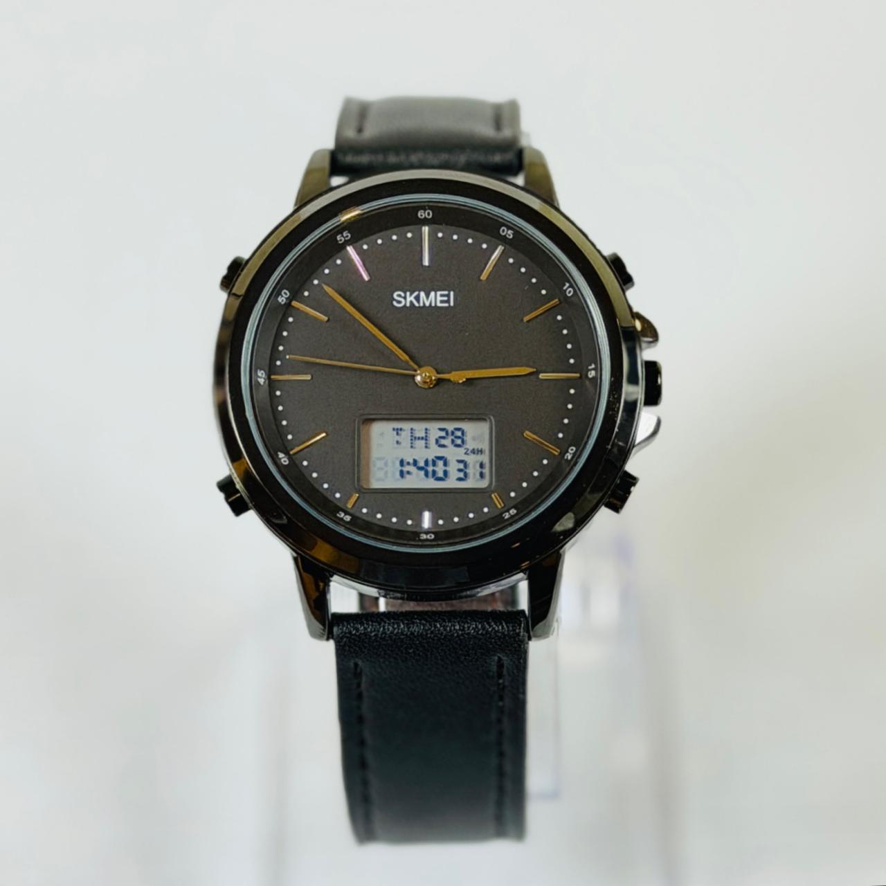 Duo time Leather Watch by Exora