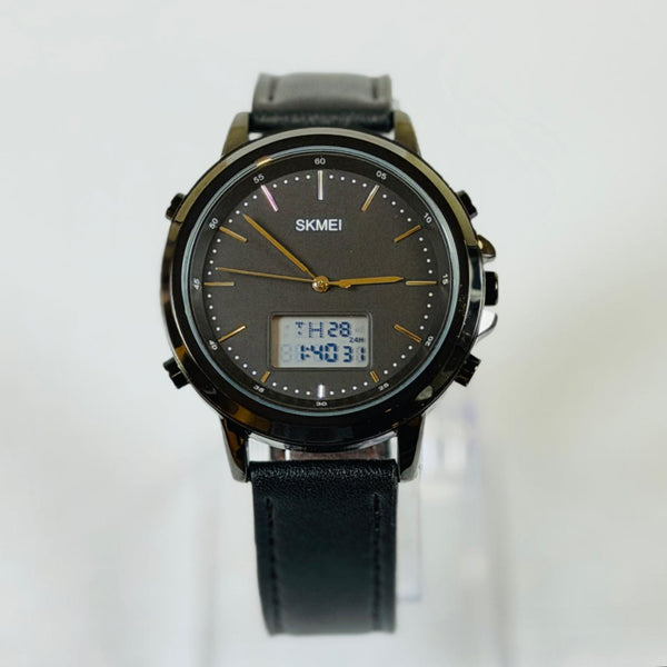 Duo time Leather Watch by Exora
