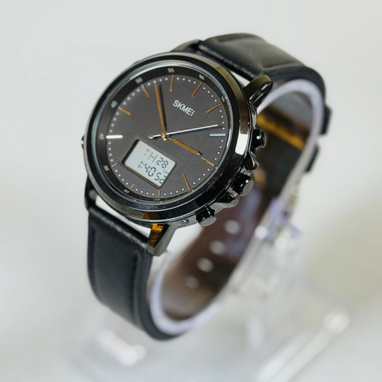 Duo time Leather Watch by Exora